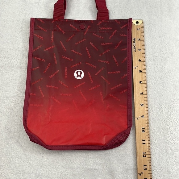 FREE GIFT W/Purchase🎁 NEW Lululemon Red Write Out Logo Reusable Shopping Bag - Picture 3 of 4